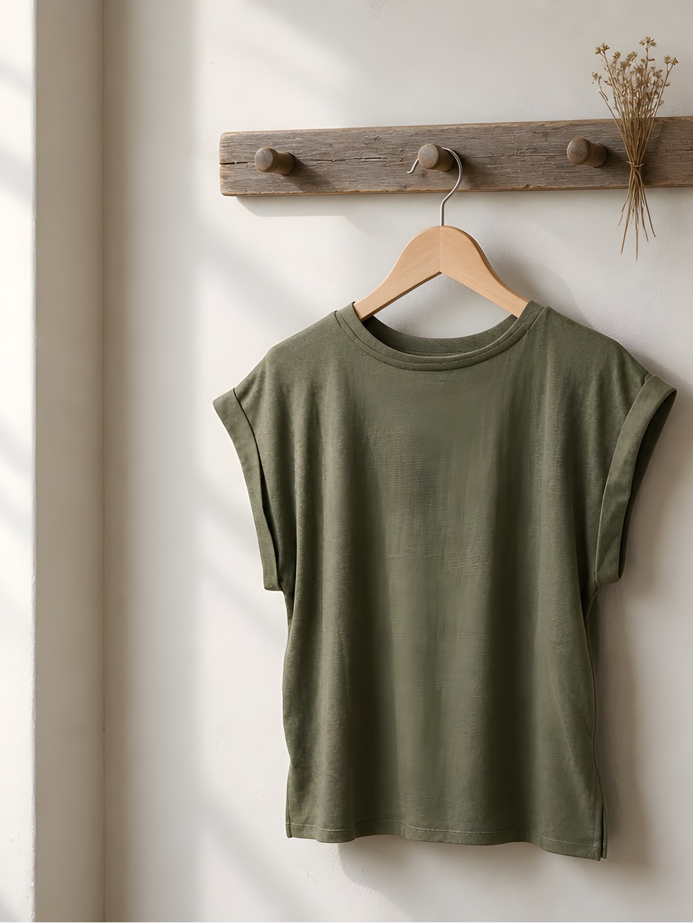 Michael Kors Olive Green Short Sleeve Tee - Picture 3 of 3